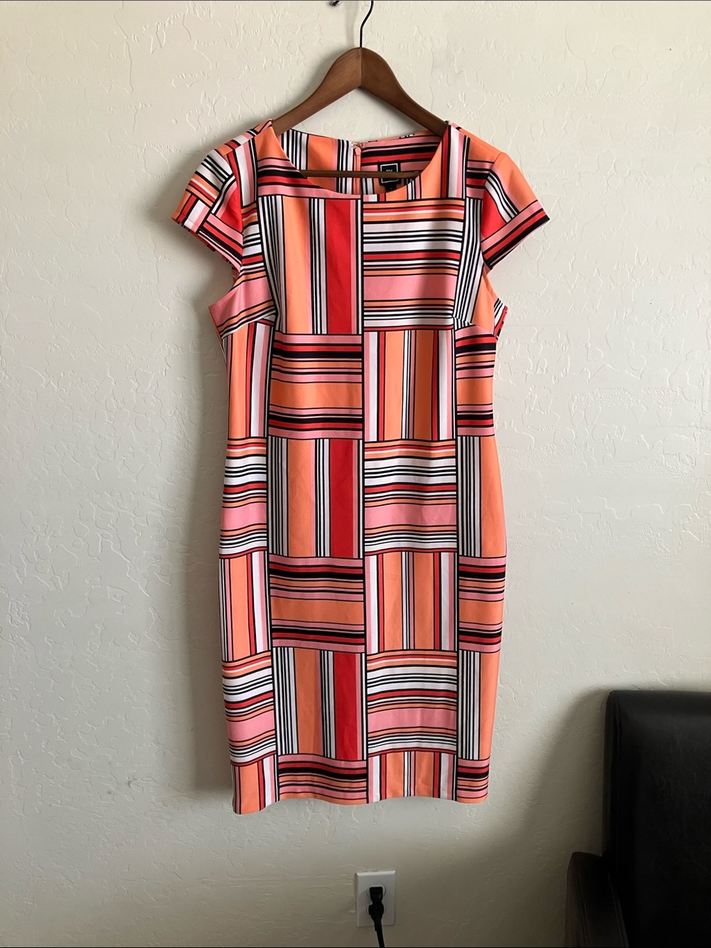 Womens Size 12 Peach Sheath Dress Work Office Business RM LL